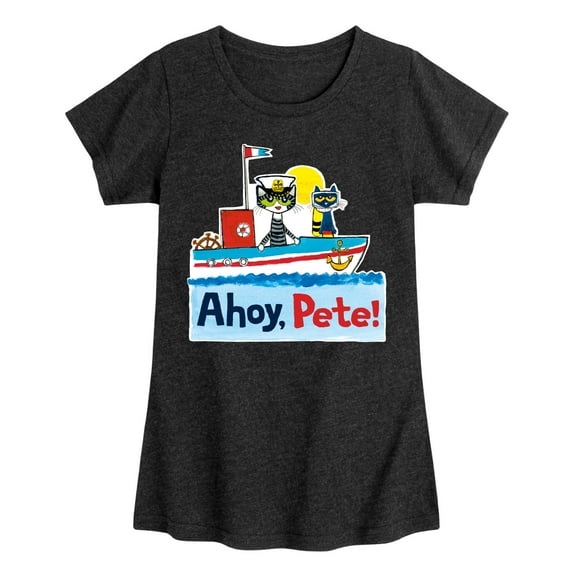 Pete The Cat - Ahoy Pete - Toddler And Youth Girls Short Sleeve Graphic T-Shirt