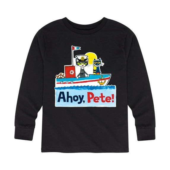Pete The Cat - Ahoy Pete - Toddler And Youth Long Sleeve Graphic T-Shirt