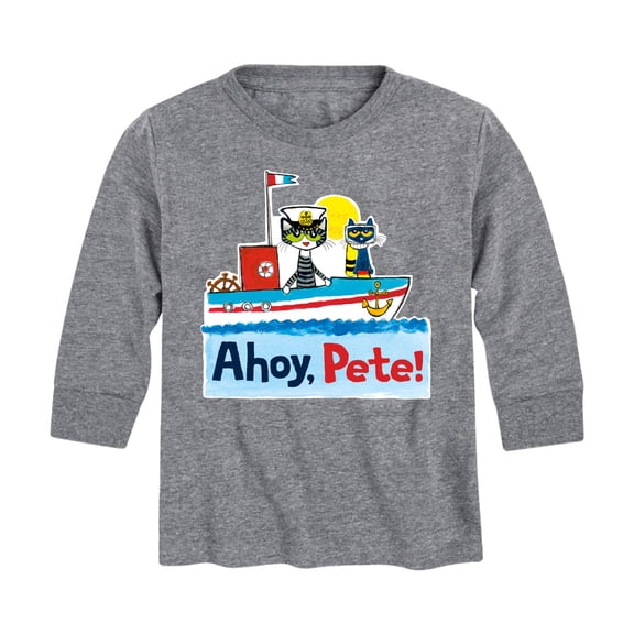 Pete The Cat - Ahoy Pete - Toddler And Youth Long Sleeve Graphic T-Shirt