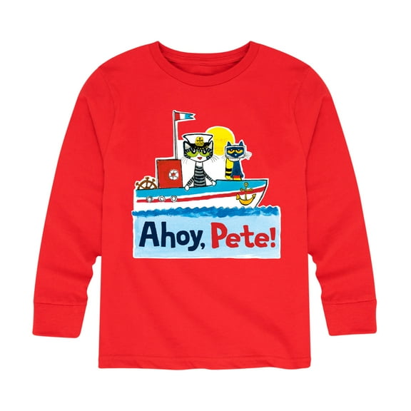 Pete The Cat - Ahoy Pete - Toddler And Youth Long Sleeve Graphic T-Shirt
