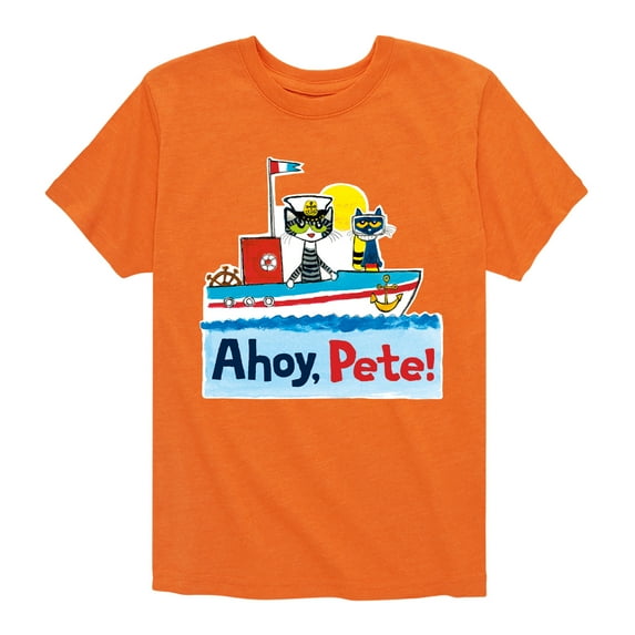 Pete The Cat - Ahoy Pete - Toddler And Youth Short Sleeve Graphic T-Shirt