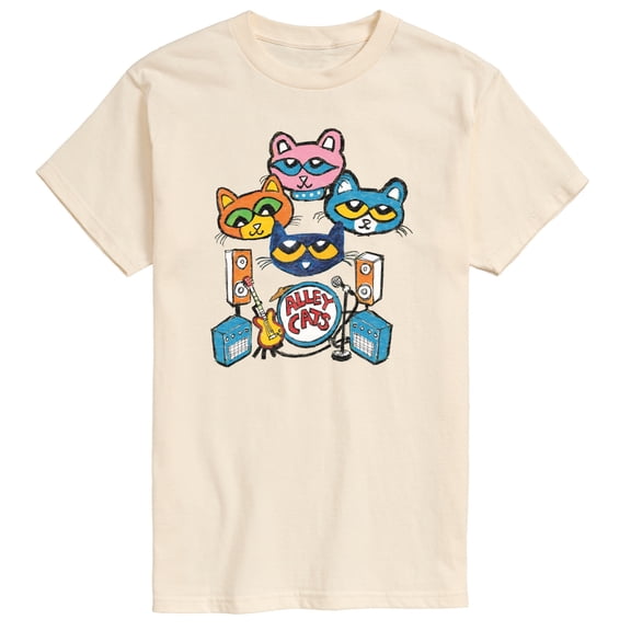 Pete The Cat - Alley Cats Heads - Men's Short Sleeve Graphic T-Shirt