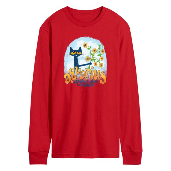 Pete The Cat - Aquarius - Men's Long Sleeve Graphic T-Shirt