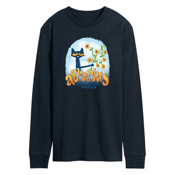 Pete The Cat - Aquarius - Men's Long Sleeve Graphic T-Shirt