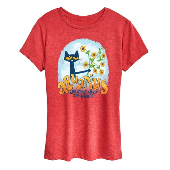 Pete The Cat - Aquarius  - Women's Short Sleeve Graphic T-Shirt