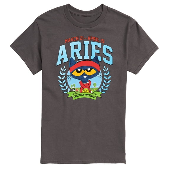 Pete The Cat - Aries - Men's Short Sleeve Graphic T-Shirt