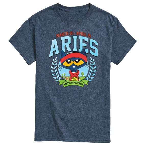 Pete The Cat - Aries - Men's Short Sleeve Graphic T-Shirt