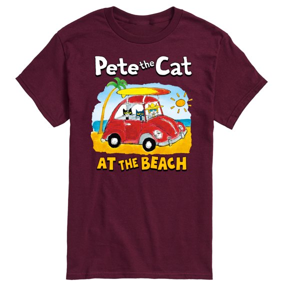 Pete The Cat - At The Beach - Men's Short Sleeve Graphic T-Shirt