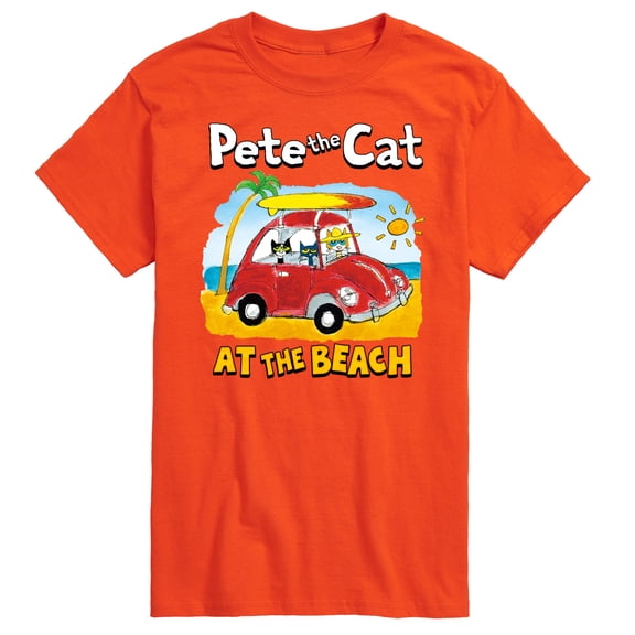 Pete The Cat - At The Beach - Men's Short Sleeve Graphic T-Shirt