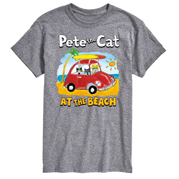 Pete The Cat - At The Beach - Men's Short Sleeve Graphic T-Shirt