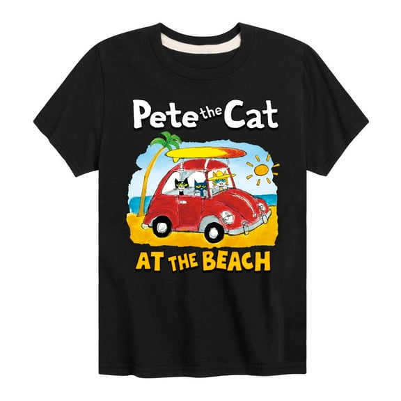 Pete The Cat - At The Beach - Toddler And Youth Short Sleeve Graphic T-Shirt