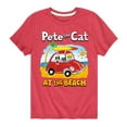 thumbnail image 1 of Pete The Cat - At The Beach - Toddler And Youth Short Sleeve Graphic T-Shirt, 1 of 6