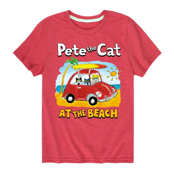 Pete The Cat - At The Beach - Toddler And Youth Short Sleeve Graphic T-Shirt