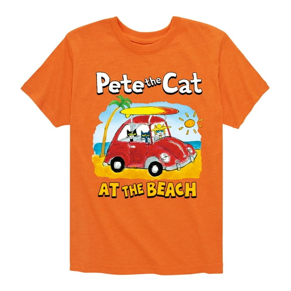 Pete The Cat - At The Beach - Toddler And Youth Short Sleeve Graphic T-Shirt
