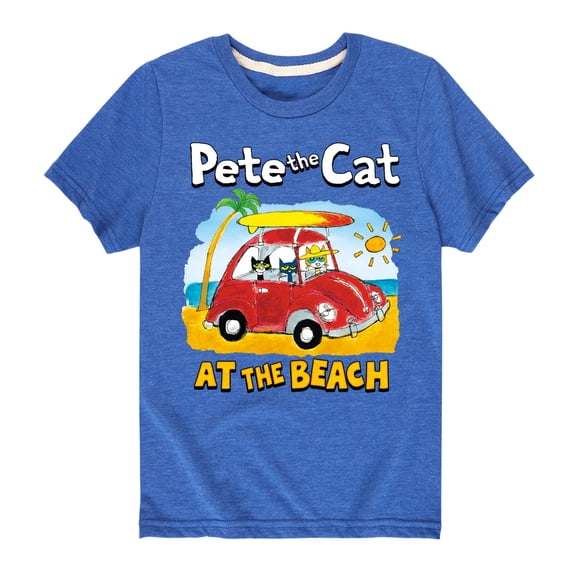 Pete The Cat - At The Beach - Toddler And Youth Short Sleeve Graphic T-Shirt