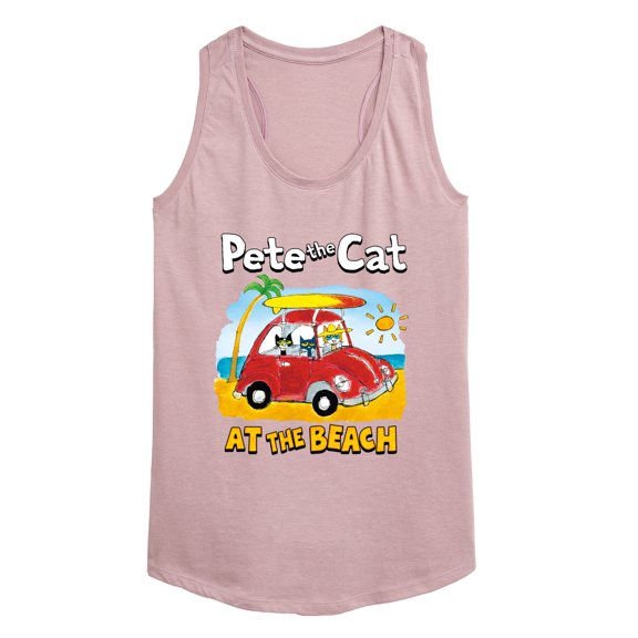 Pete The Cat - At The Beach - Women's Racerback Tank Top