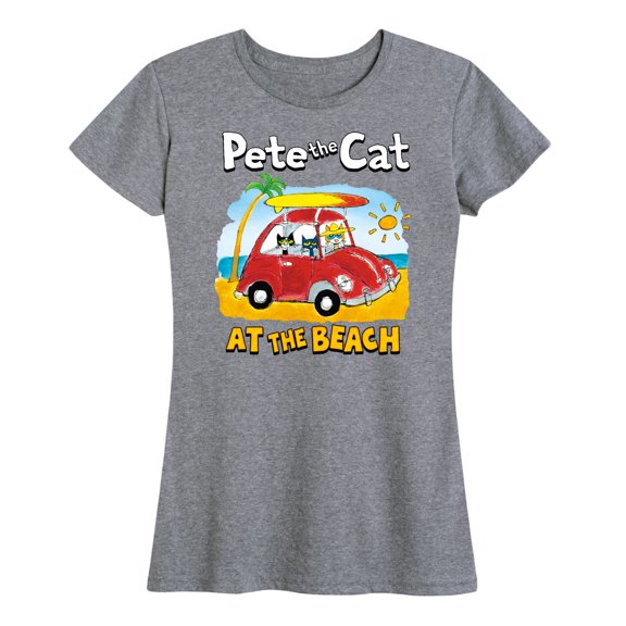 Pete The Cat - At The Beach - Women's Short Sleeve Graphic T-Shirt
