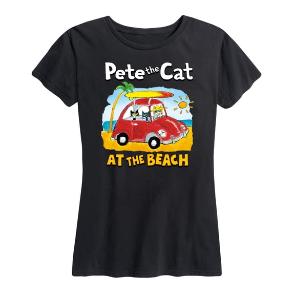 Pete The Cat - At The Beach - Women's Short Sleeve Graphic T-Shirt