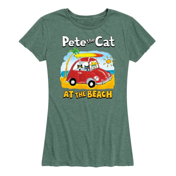 Pete The Cat - At The Beach - Women's Short Sleeve Graphic T-Shirt
