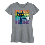 Pete The Cat - Be Kind Coffee - Womens Short Sleeve Graphic T-Shirt