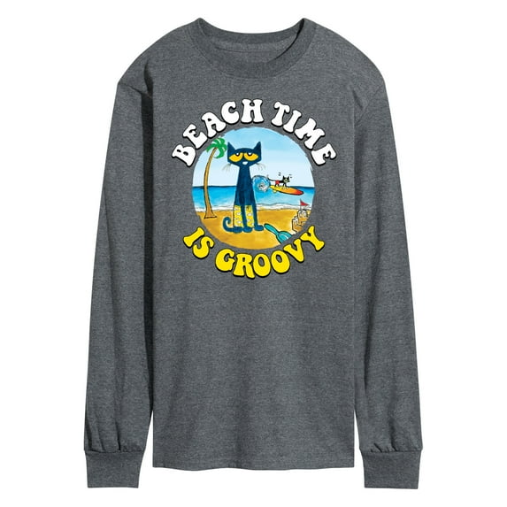 Pete The Cat - Beach Time Is Groovy - Men's Long Sleeve T-Shirt