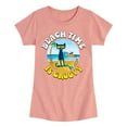 thumbnail image 1 of Pete The Cat - Beach Time Is Groovy - Toddler And Youth Girls Short Sleeve Graphic T-Shirt, 1 of 6