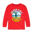 thumbnail image 1 of Pete The Cat - Beach Time Is Groovy - Toddler And Youth Long Sleeve Graphic T-Shirt, 1 of 6