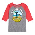 thumbnail image 1 of Pete The Cat - Beach Time Is Groovy - Toddler And Youth Raglan Graphic T-Shirt, 1 of 7