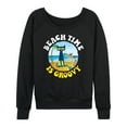 thumbnail image 1 of Pete The Cat - Beach Time Is Groovy - Women's Lightweight French Terry Long Sleeve Shirt, 1 of 6