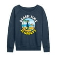 thumbnail image 1 of Pete The Cat - Beach Time Is Groovy - Women's Lightweight French Terry Long Sleeve Shirt, 1 of 6