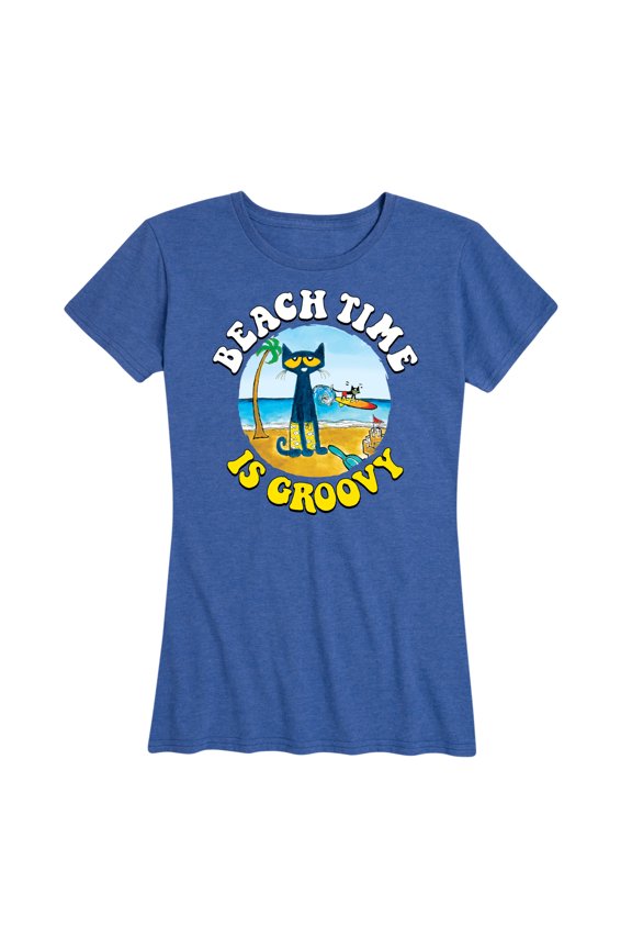- Beach Time Is Groovy - Women's Short Sleeve Graphic T-Shirt