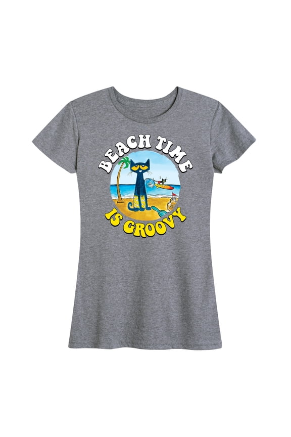 - Beach Time Is Groovy - Women's Short Sleeve Graphic T-Shirt