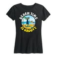 thumbnail image 1 of Pete The Cat - Beach Time Is Groovy - Women's Short Sleeve Graphic T-Shirt, 1 of 6