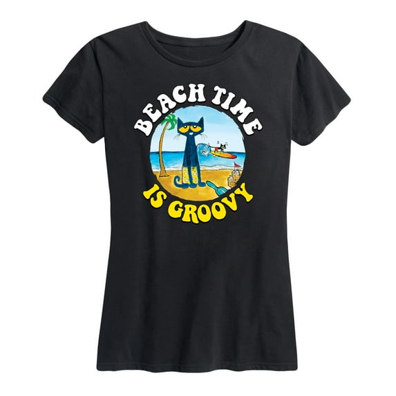 Pete The Cat - Beach Time Is Groovy - Women's Short Sleeve Graphic T-Shirt