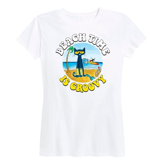 Pete The Cat - Beach Time Is Groovy - Women's Short Sleeve Graphic T-Shirt