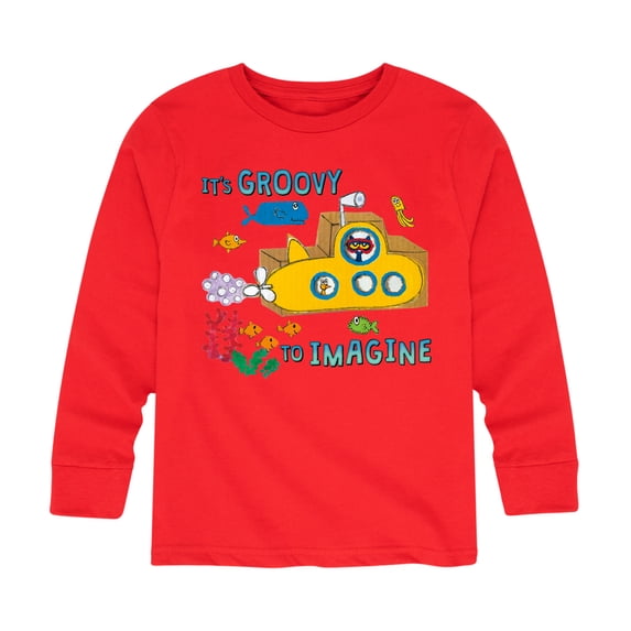 Pete The Cat - Boys' Long Sleeve Graphic T-Shirt
