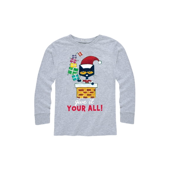 Pete The Cat - Boys' Long Sleeve Graphic T-Shirt