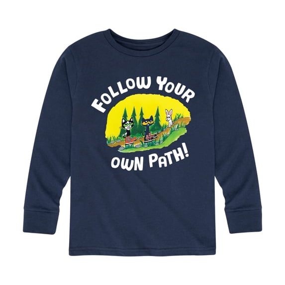 Pete The Cat - Boys' Long Sleeve Graphic T-Shirt