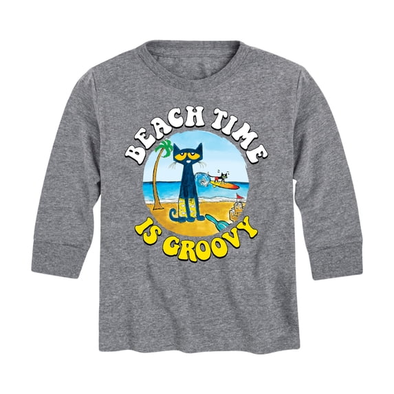 Pete The Cat - Boys' Long Sleeve Graphic T-Shirt