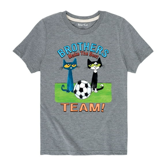 Pete The Cat - Brothers Multi - Youth Short Sleeve Graphic T-Shirt