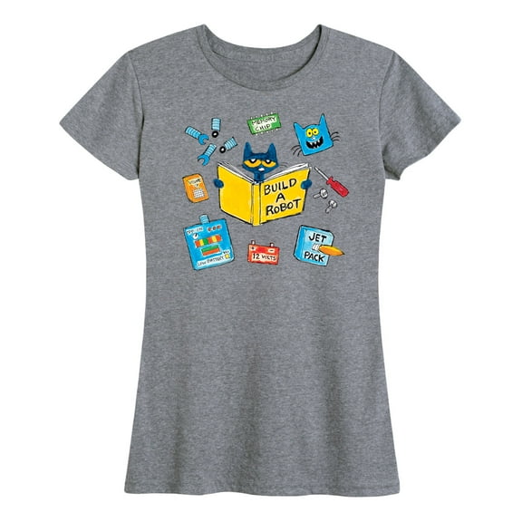 Pete The Cat - Build A Robot - Women's Short Sleeve Graphic T-Shirt