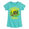 thumbnail image 1 of Pete The Cat - Campfire Crew - Toddler And Youth Girls Short Sleeve Graphic T-Shirt, 1 of 6
