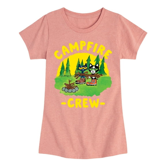 Pete The Cat - Campfire Crew - Toddler And Youth Girls Short Sleeve Graphic T-Shirt