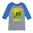 thumbnail image 1 of Pete The Cat - Campfire Crew - Toddler And Youth Raglan Graphic T-Shirt, 1 of 7