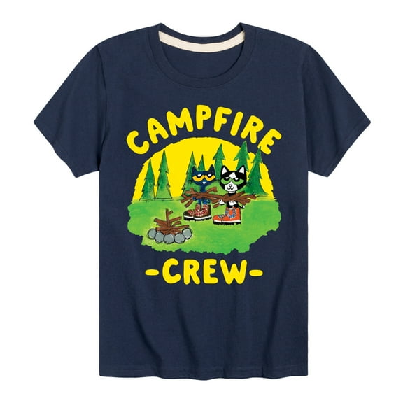 Pete The Cat - Campfire Crew - Toddler And Youth Short Sleeve Graphic T-Shirt