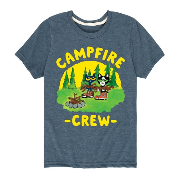 Pete The Cat - Campfire Crew - Toddler And Youth Short Sleeve Graphic T-Shirt
