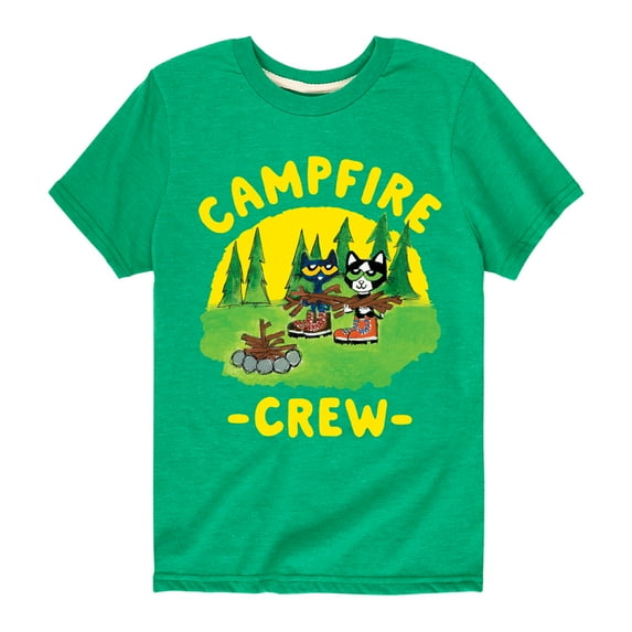 Pete The Cat - Campfire Crew - Toddler And Youth Short Sleeve Graphic T-Shirt
