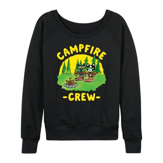 Pete The Cat - Campfire Crew - Women's Lightweight French Terry Long Sleeve Shirt