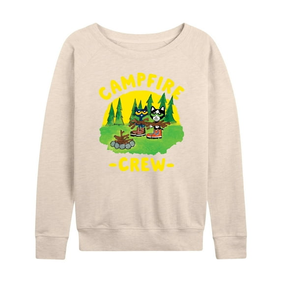 Pete The Cat - Campfire Crew - Women's Lightweight French Terry Long Sleeve Shirt