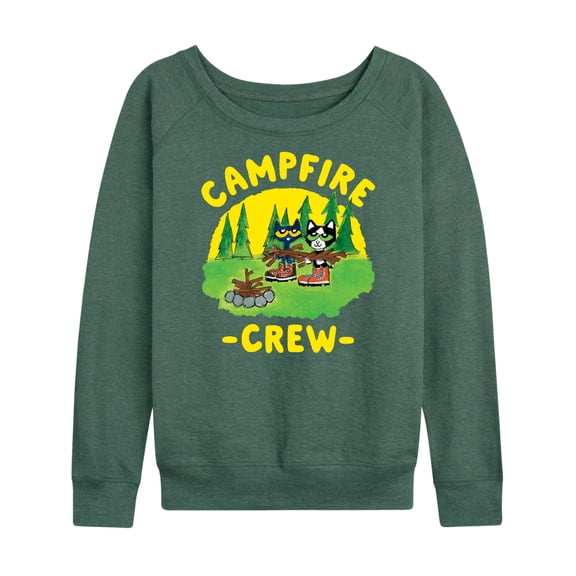 Pete The Cat - Campfire Crew - Women's Lightweight French Terry Long Sleeve Shirt